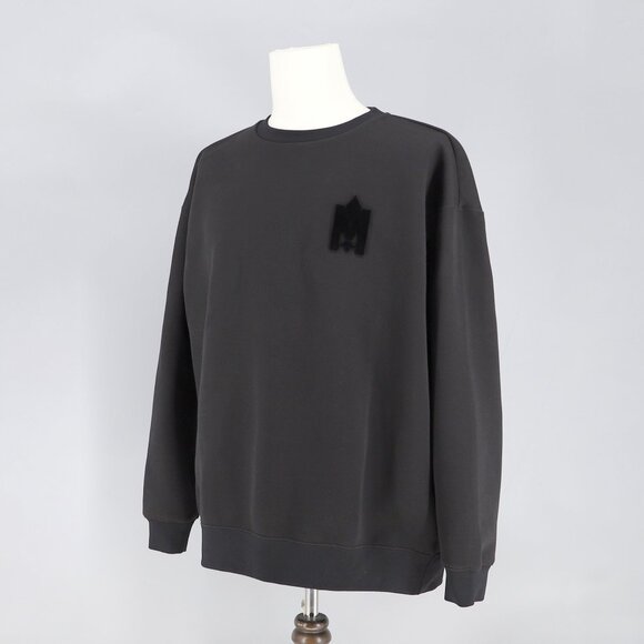 MACKAGE Max-VT Double Face Jersey Crewneck Sweatshirt Black Size 2XL - Picture 4 of 10
